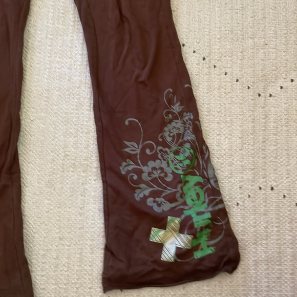 Hurley brown wide bottom sweat pants - Picture 2 of 7